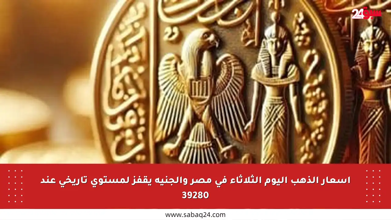 أسعار الذهب اليوم الثلاثاء في مصر والجنيه يقفز لمستوى تاريخي عند 39280